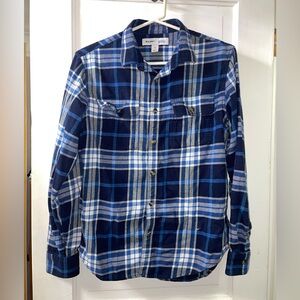 Old Navy Blue and Gray Flannel Medium